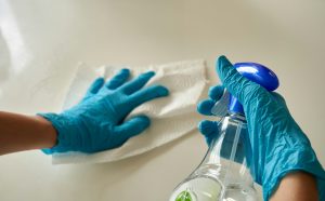 cleaning desk