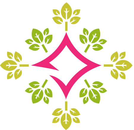 Dazzle icon with green leaves