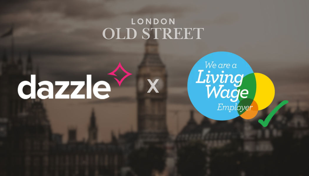 Infographic of dazzle as a living wage employer