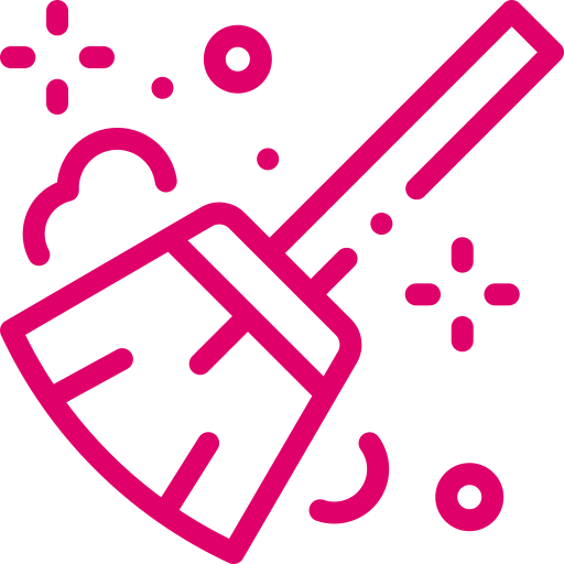 Icon of a broom and dust