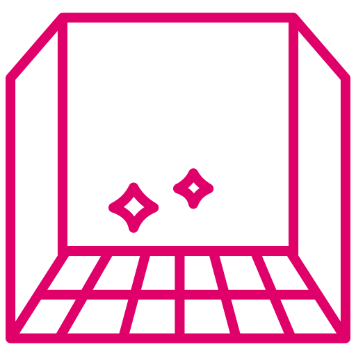 Dazzle icon of a clean room