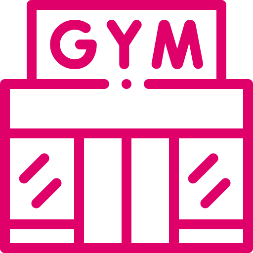 Pink gym icon